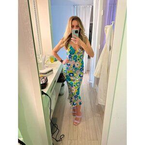 Dodo Bar Or Corinna Blue Multi Floral Dress – Women’s Size 8 (Retails $665)